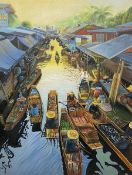 Thai School (20th century): Ratchaburi Floating Market - Thailand