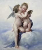 After William-Adolphe Bouguereau (French 1825-1905): 'L'Amour et Psych� - Enfants' Cupid and Psyche