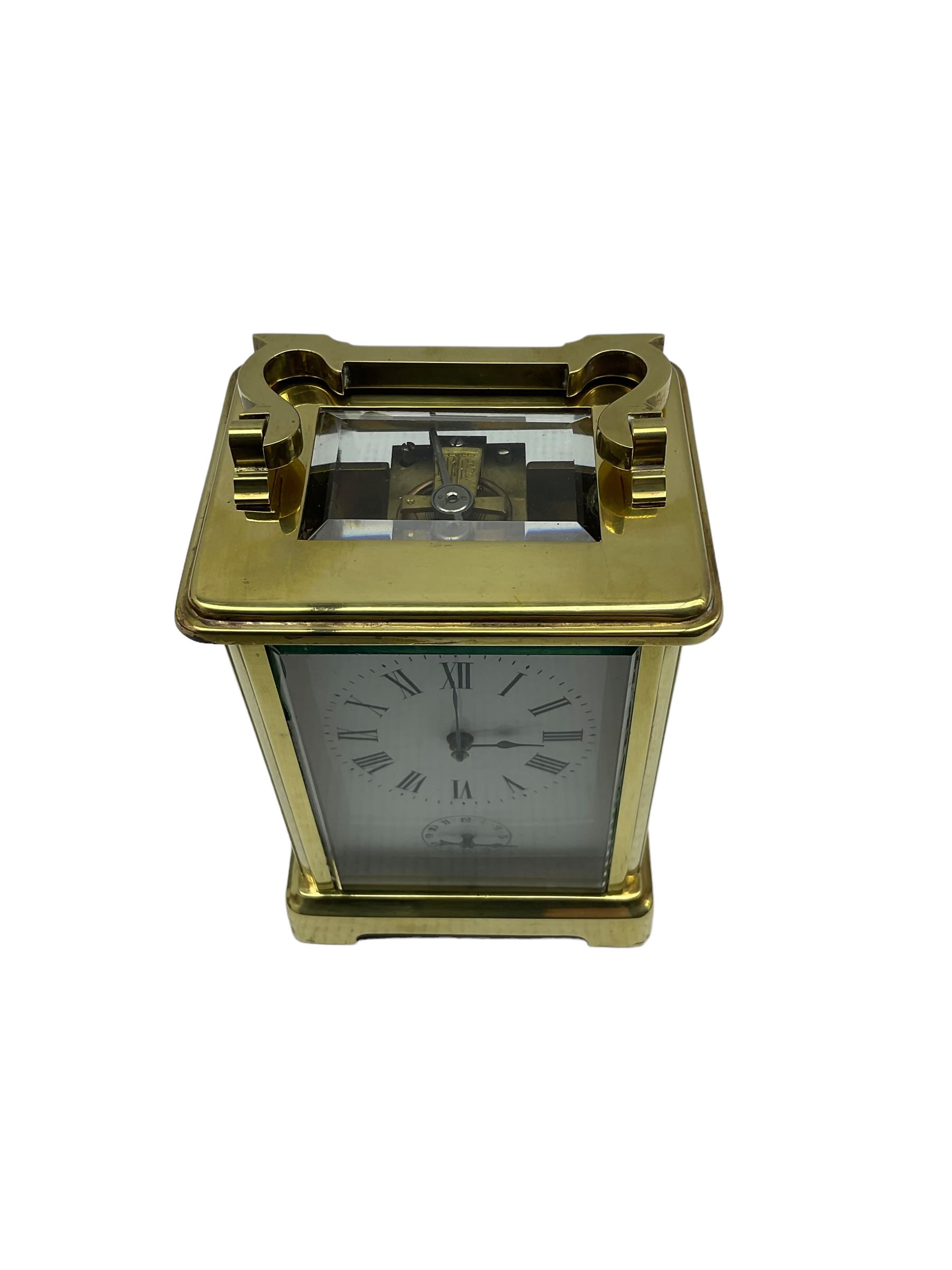French - 19th century 8-day brass cased carriage clock - Image 3 of 4