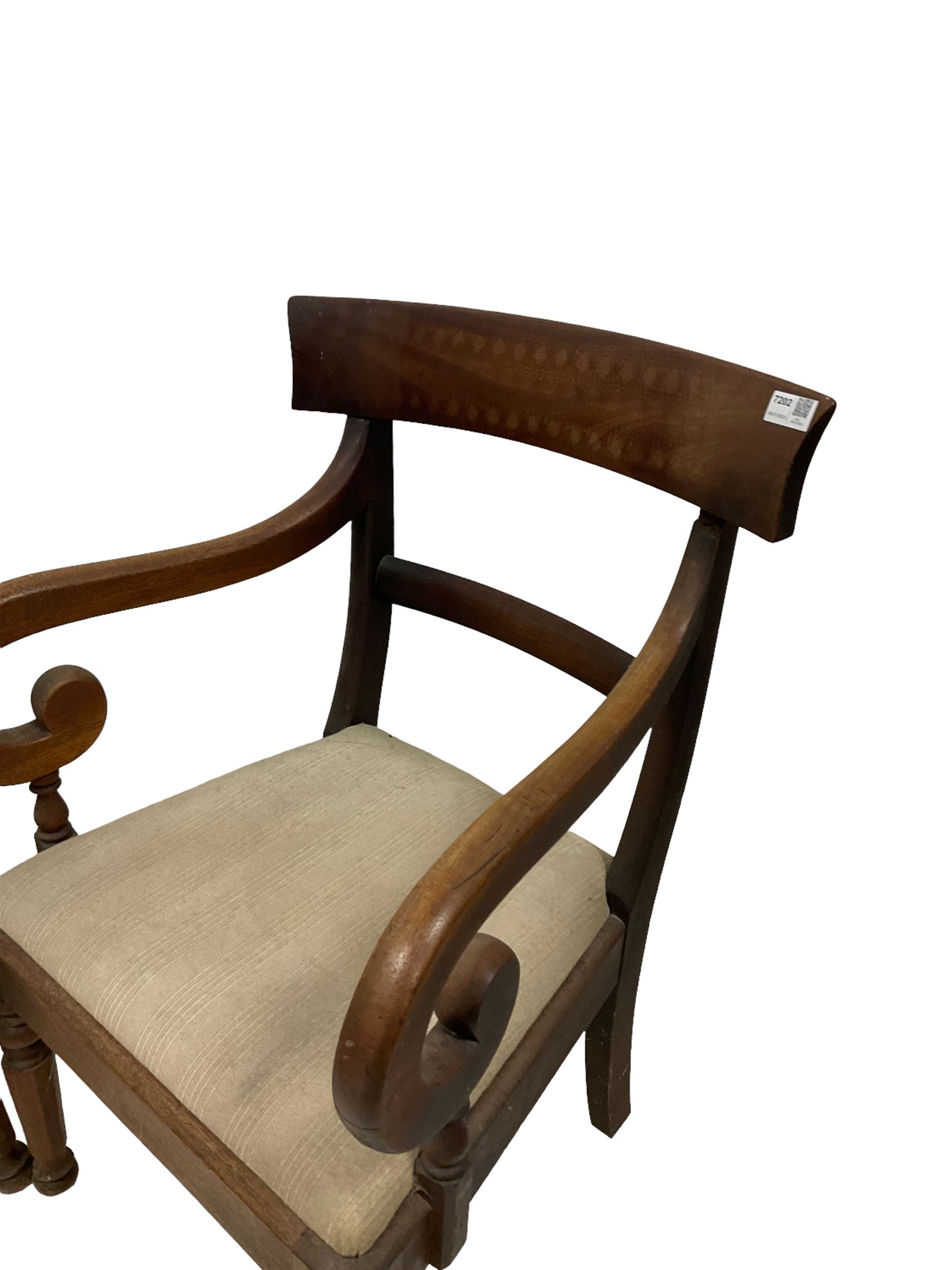 Pair of mahogany regency design elbow chairs - Image 3 of 3