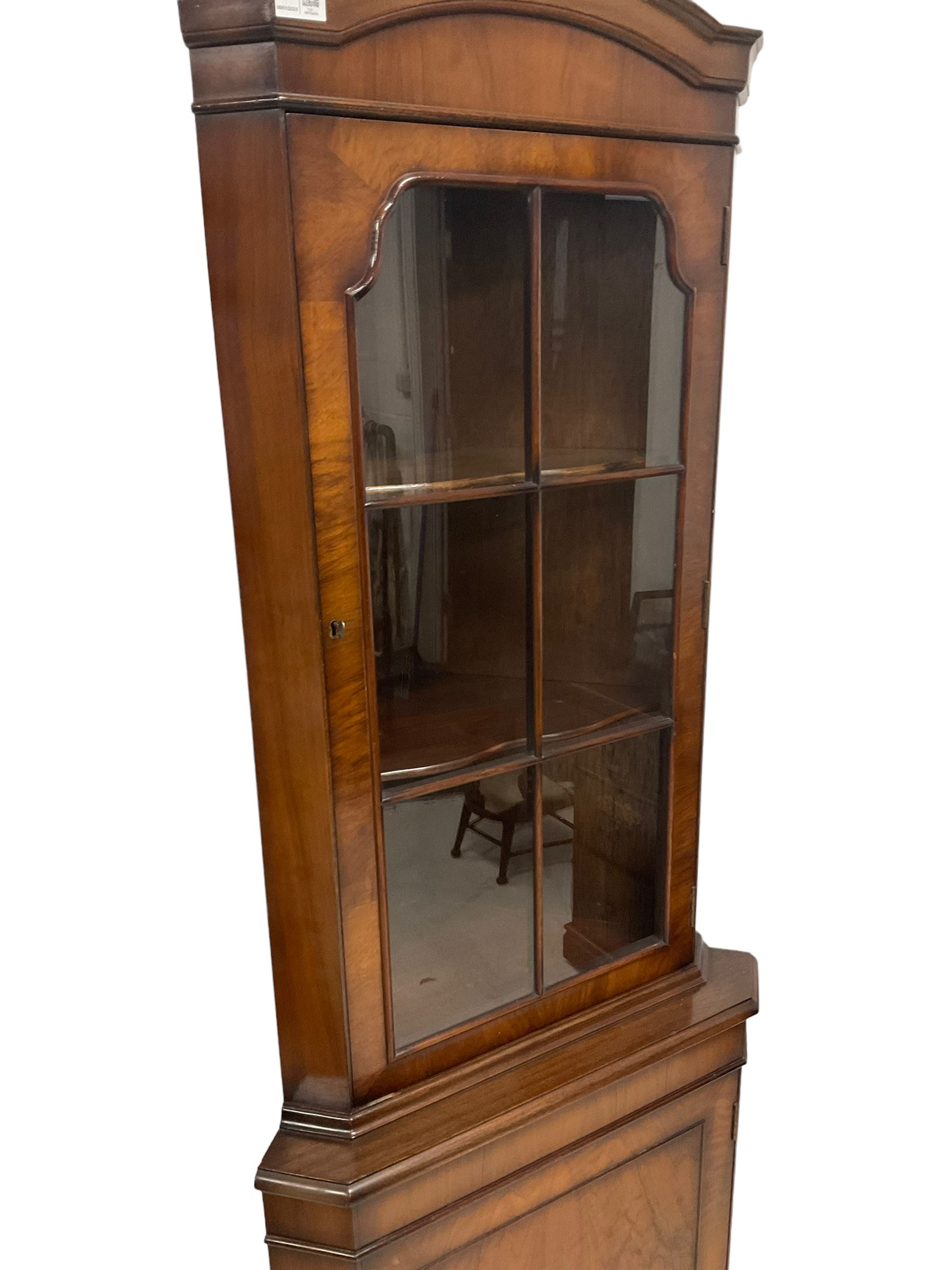 Mid 20th century walnut corner cabinet - Image 2 of 4