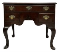 George III mahogany and pine-lined low-boy side table