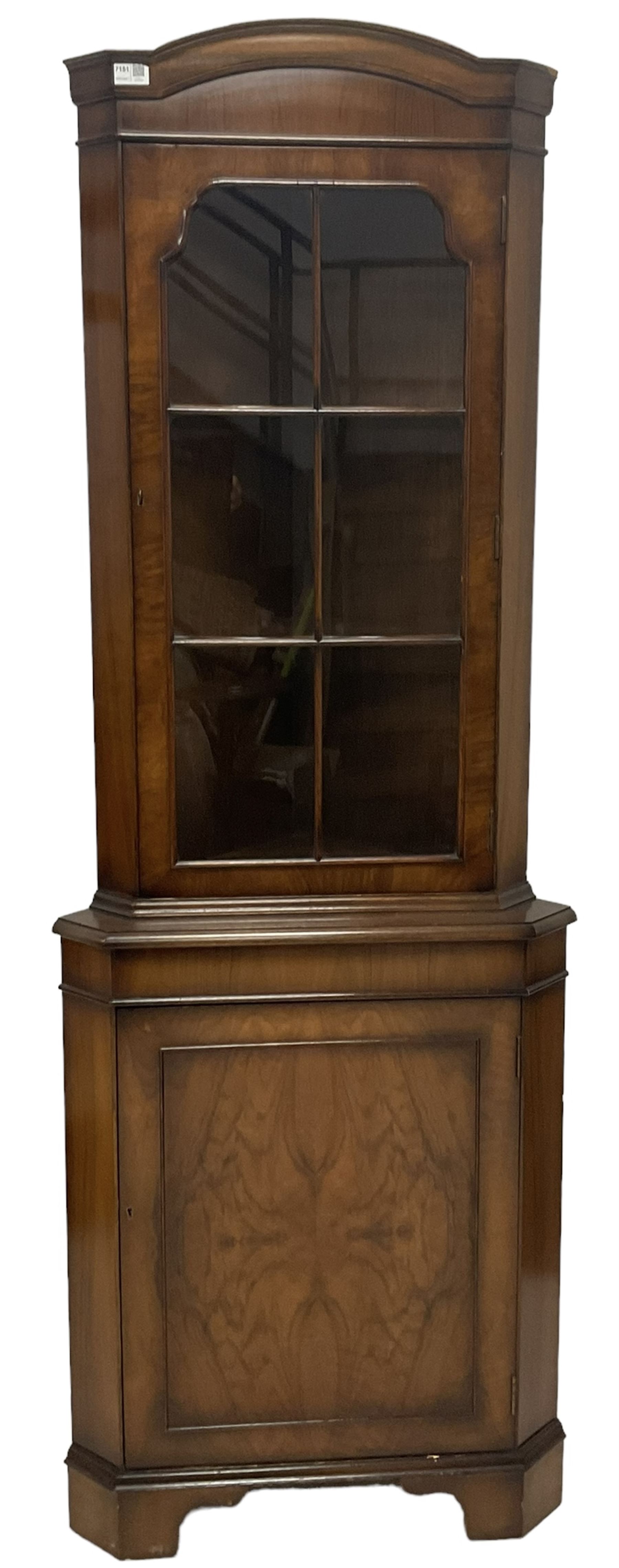 Mid 20th century walnut corner cabinet