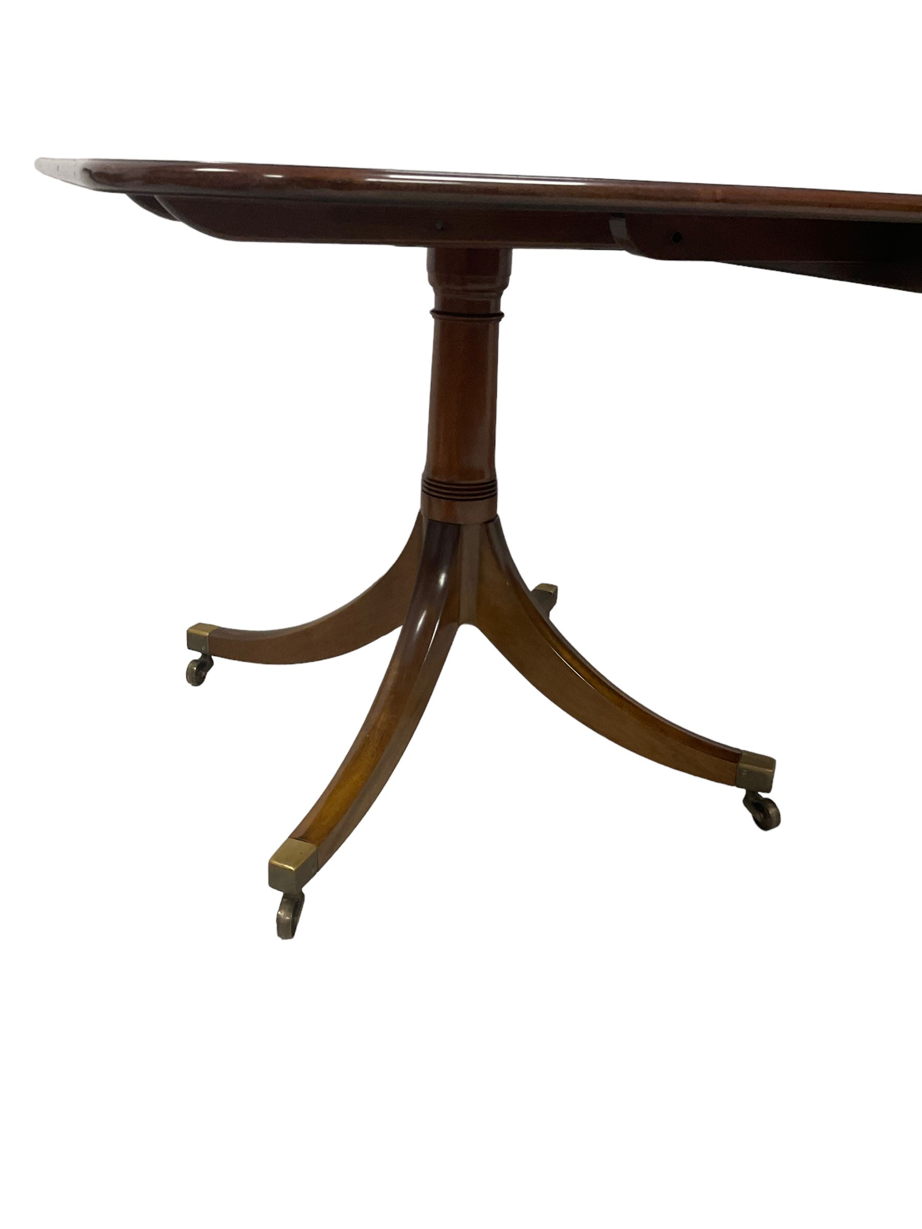 William Tillman - mahogany twin pillar dining table with two additional leaves - Image 14 of 16