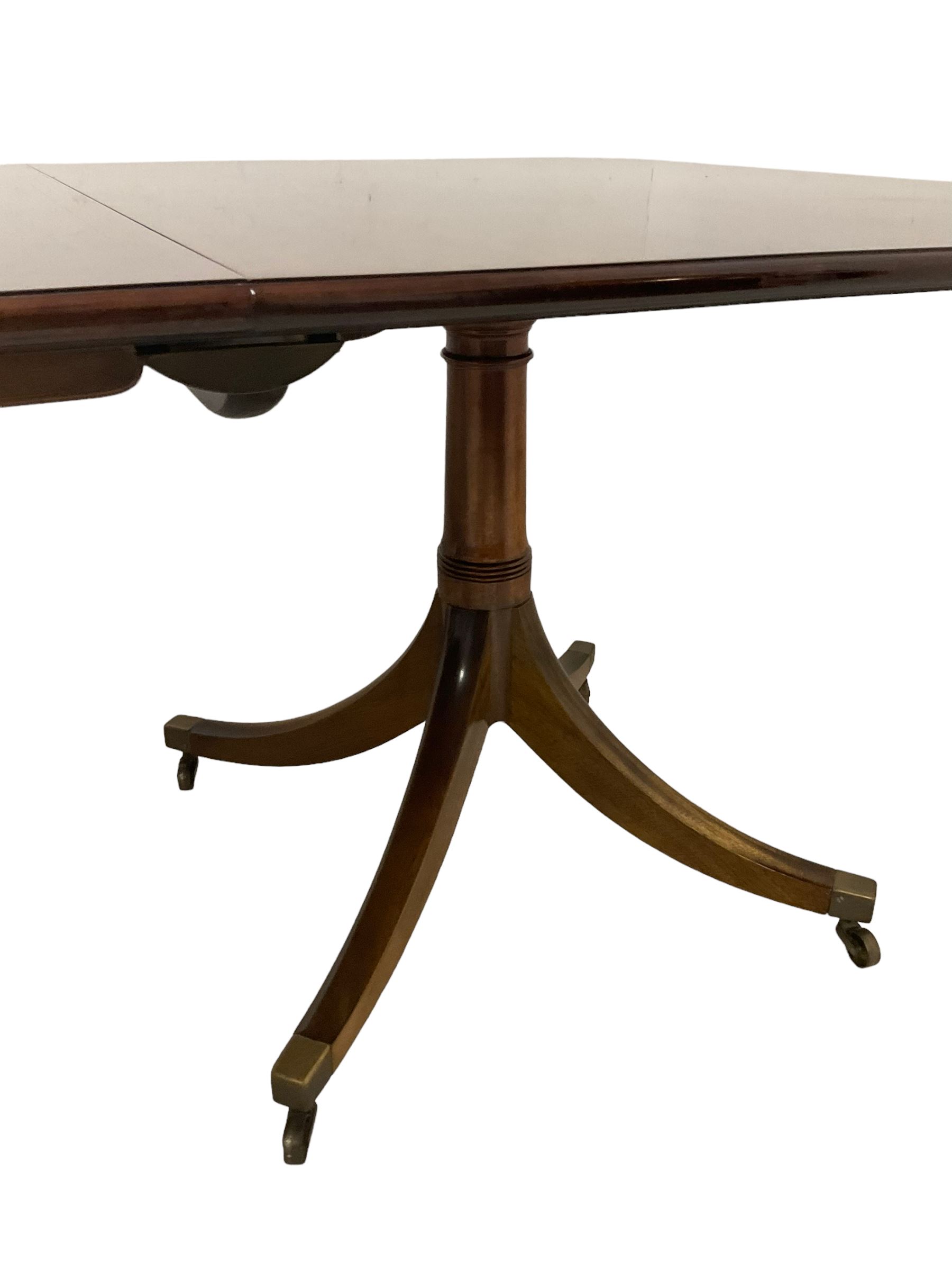 William Tillman - mahogany twin pillar dining table with two additional leaves - Image 13 of 16