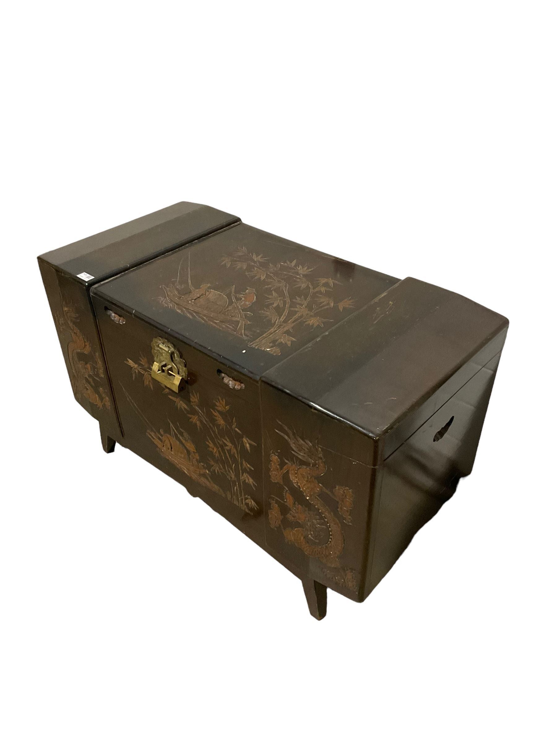 Early to mid-20th century Singaporean hardwood chest - Image 2 of 2