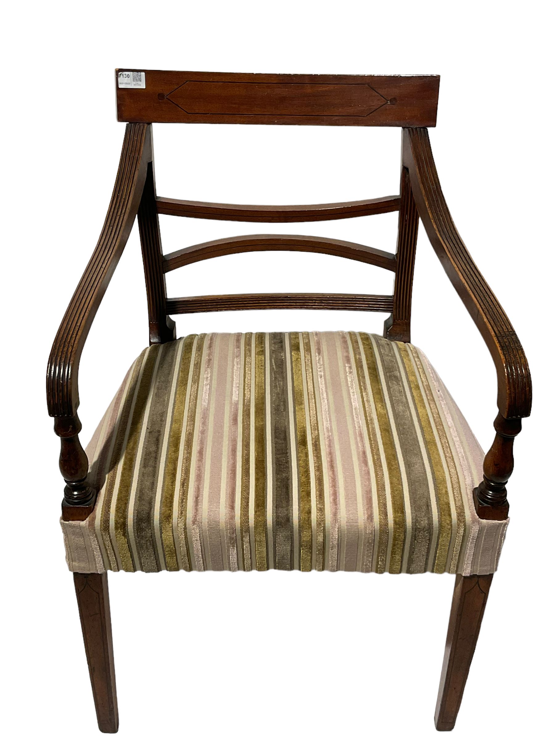 Regency mahogany inlaid armchair - Image 3 of 3