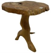 Naturalistic fruit wood occasional table