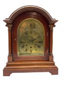 Gustav Becker - German 20th century 8-day mahogany cased mantle clock