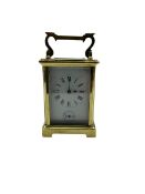French - 19th century 8-day brass cased carriage clock