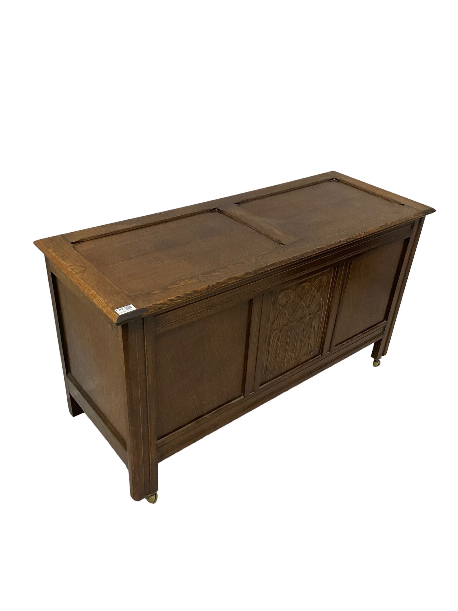 20th century oak blanket box - Image 2 of 4