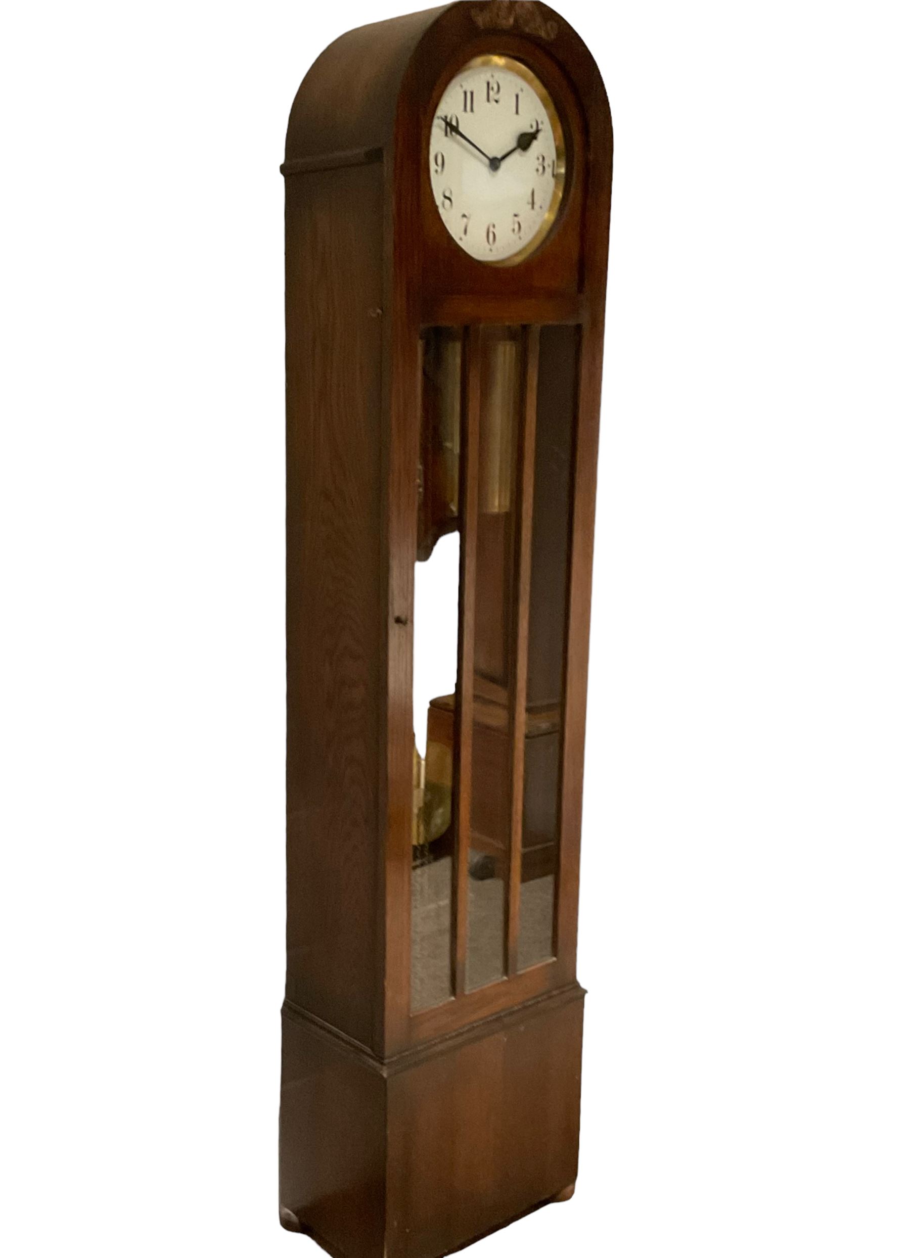 English - 1930's Westminster chime 8-day oak longcase clock - Image 2 of 4