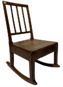 Late George III fruitwood rocking chair