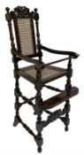 Victorian style stained beech child's high chair