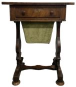 19th century mahogany work table