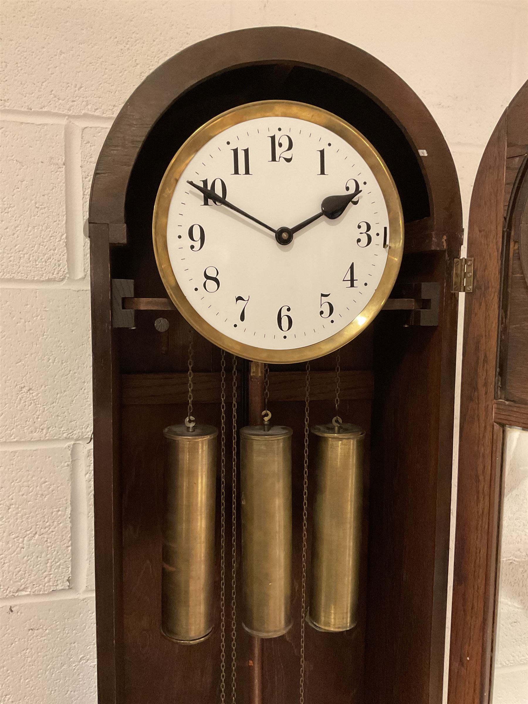 English - 1930's Westminster chime 8-day oak longcase clock - Image 4 of 4