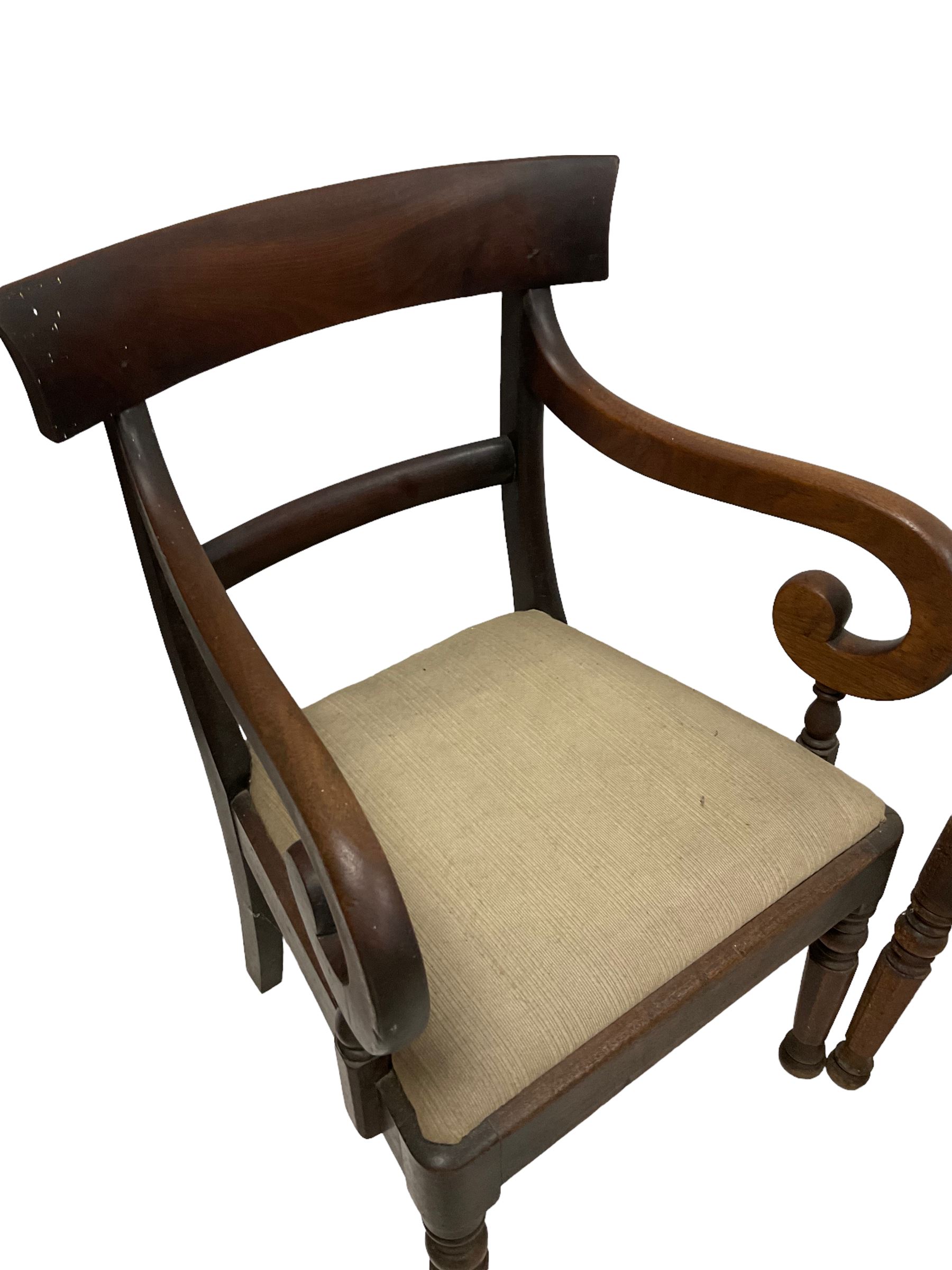 Pair of mahogany regency design elbow chairs - Image 2 of 3