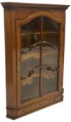 Edwardian mahogany corner cabinet