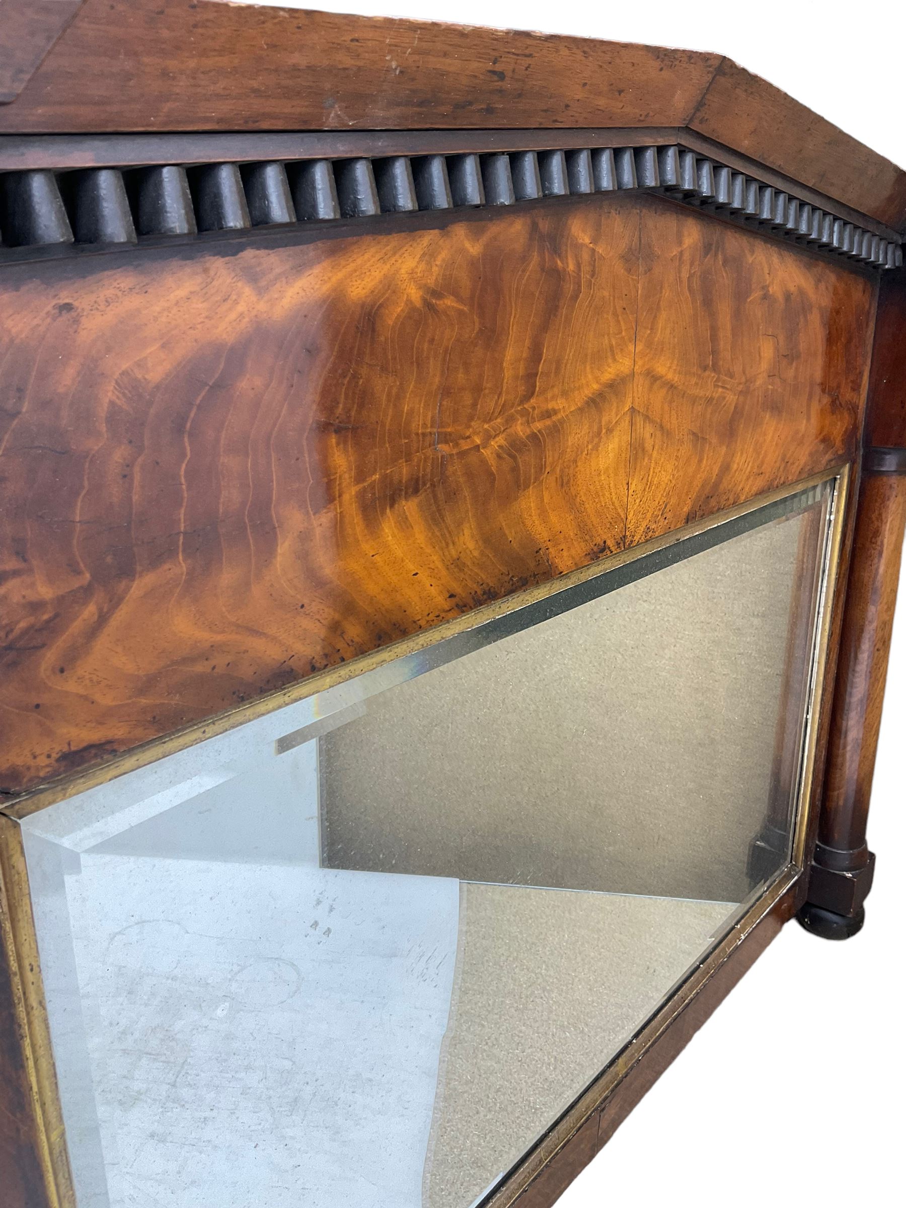 19th century mahogany wall mirror - Image 2 of 6