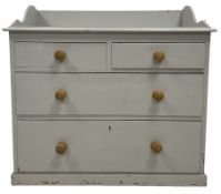 Painted pine chest of drawers