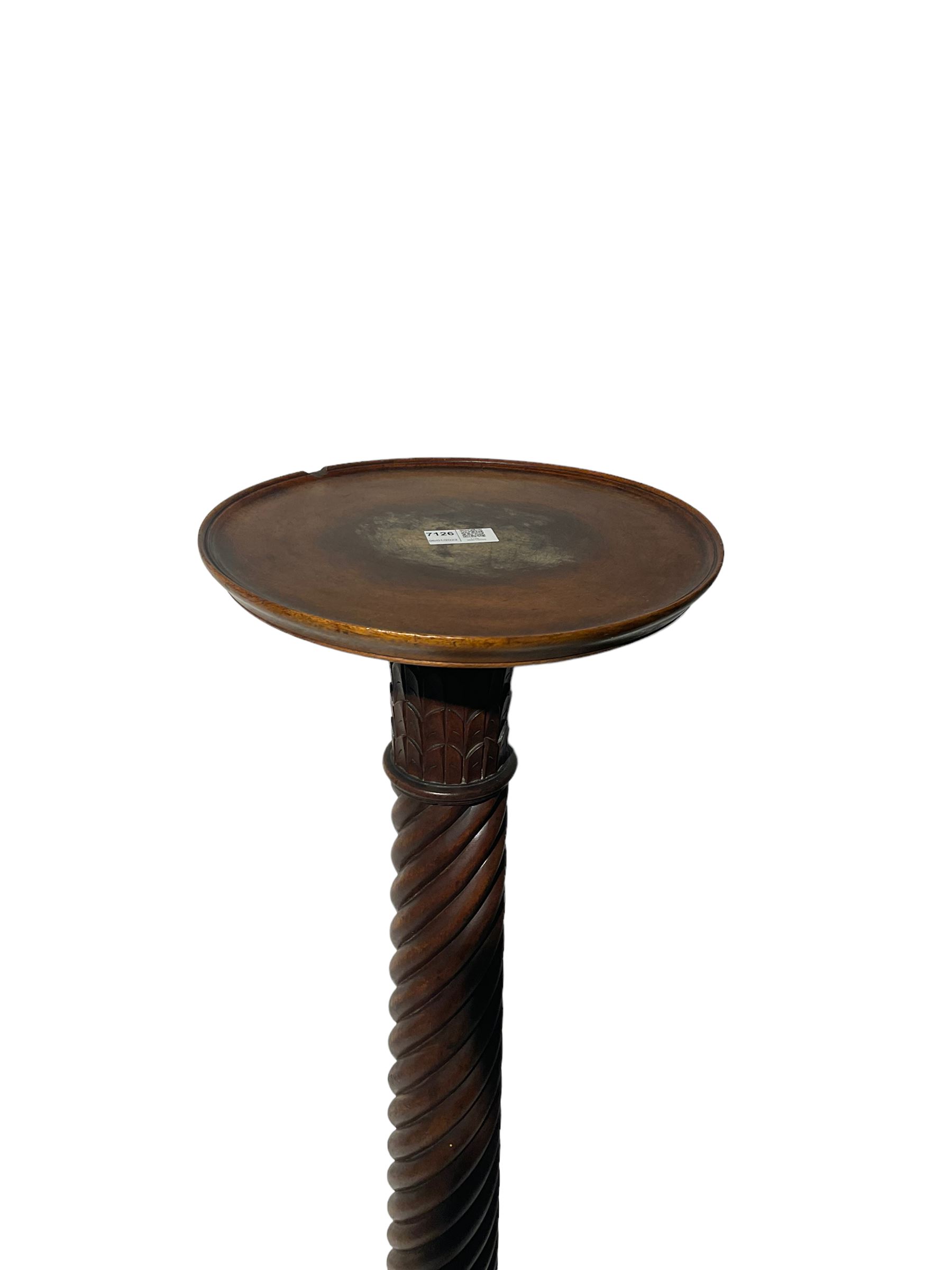 Late 19th century mahogany plant stand - Image 2 of 4