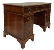 Georgian design yew wood desk