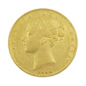 Queen Victoria 1845 gold full sovereign coin