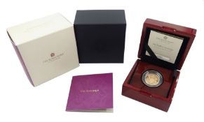 Queen Elizabeth II 2022 gold proof piedfort sovereign coin