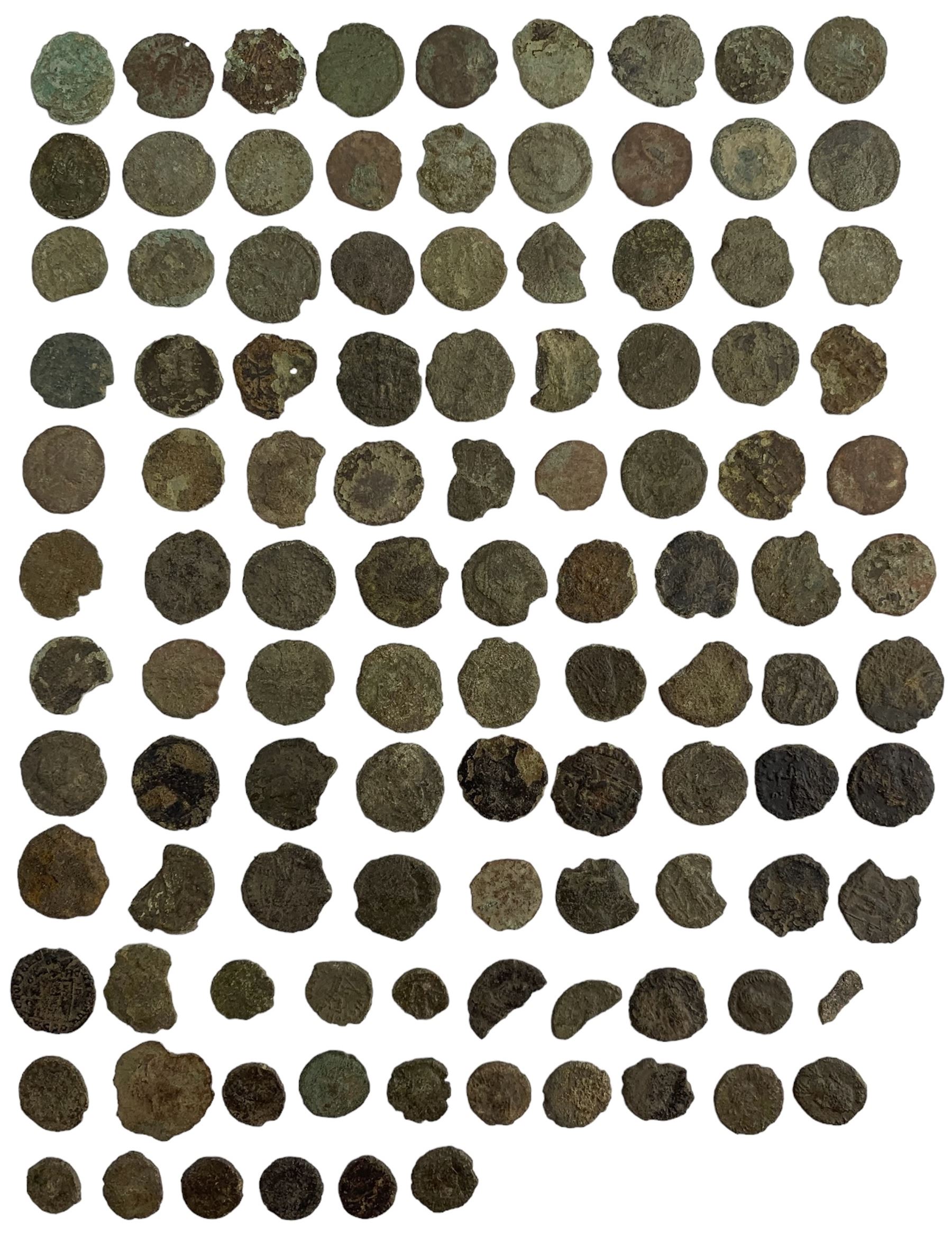 Roman coinage mainly 4th century AD to include a collection of predominantly bronze nummi from ruler