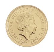 Queen Elizabeth II 2022 gold half sovereign coin