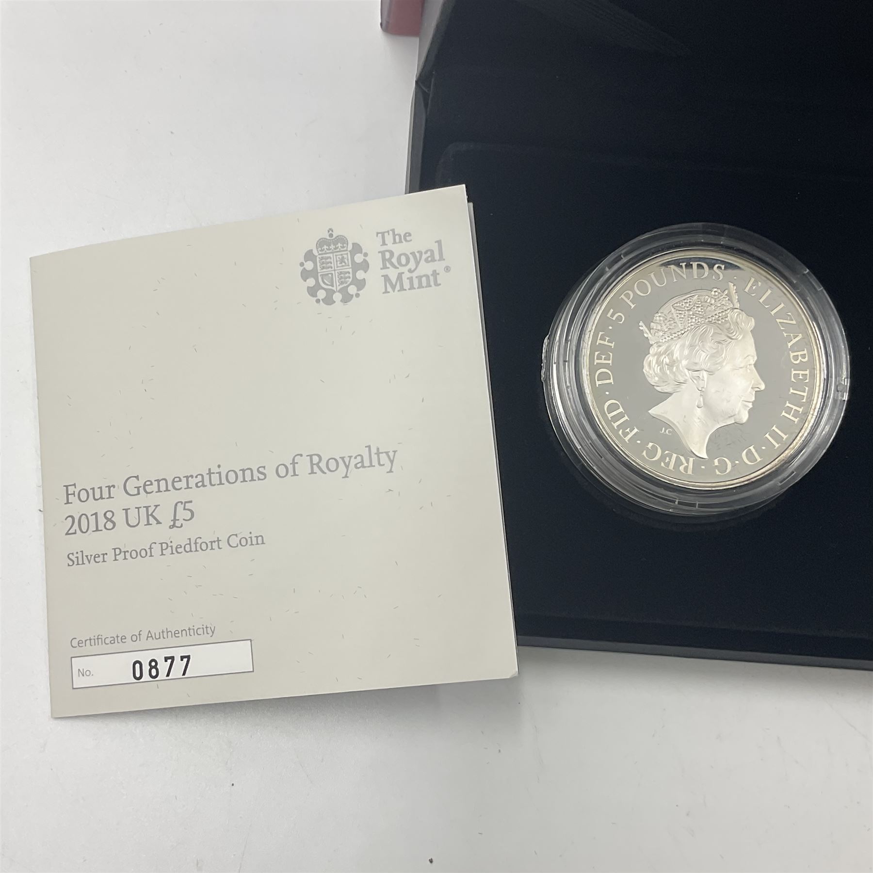 Five The Royal Mint United Kingdom 2018 silver proof piedfort five pound coins - Image 3 of 16