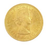 Queen Elizabeth II 1963 gold full sovereign coin