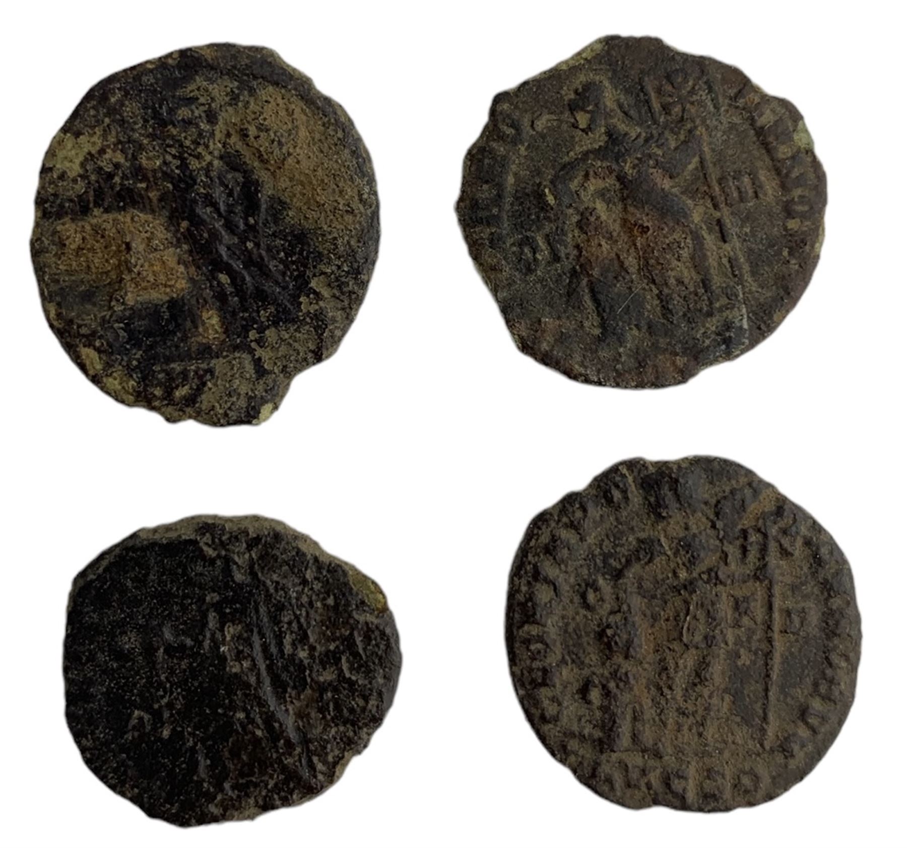 Roman coinage mainly 4th century AD to include a collection of predominantly bronze nummi from ruler - Image 3 of 3