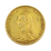 Queen Victoria 1887 gold half sovereign coin