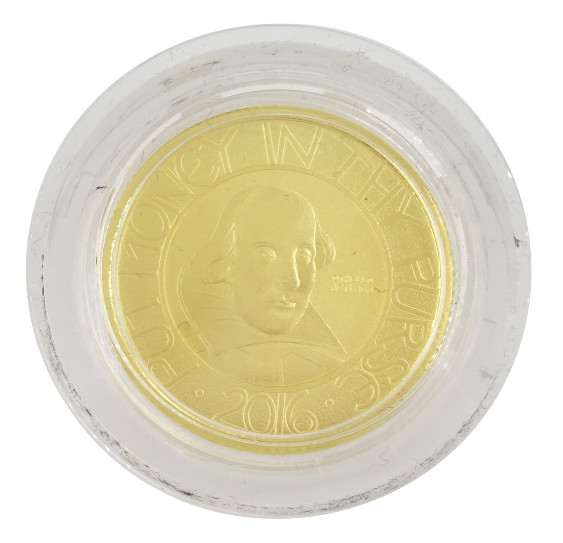 Queen Elizabeth II 2016 'Shakespeare' gold proof quarter ounce twenty five pounds coin - Image 2 of 3