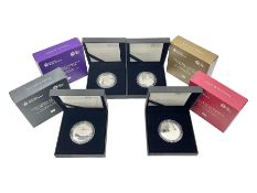 Four The Royal Mint United Kingdom 2019 'The Tower of London Coin Collection' silver proof piedfort