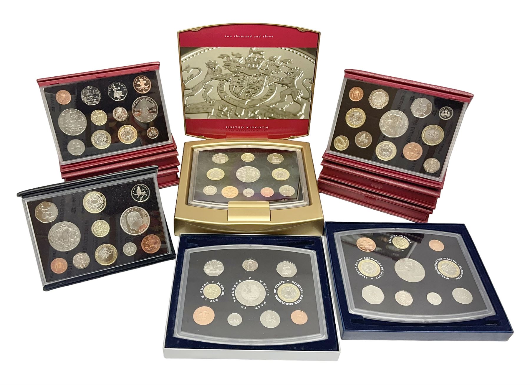 Ten The Royal Mint United Kingdom proof coin sets