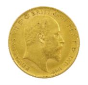 King Edward VII 1909 gold half sovereign coin