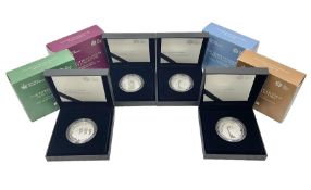 Four The Royal Mint United Kingdom 2020 'The Tower of London Coin Collection' silver proof piedfort