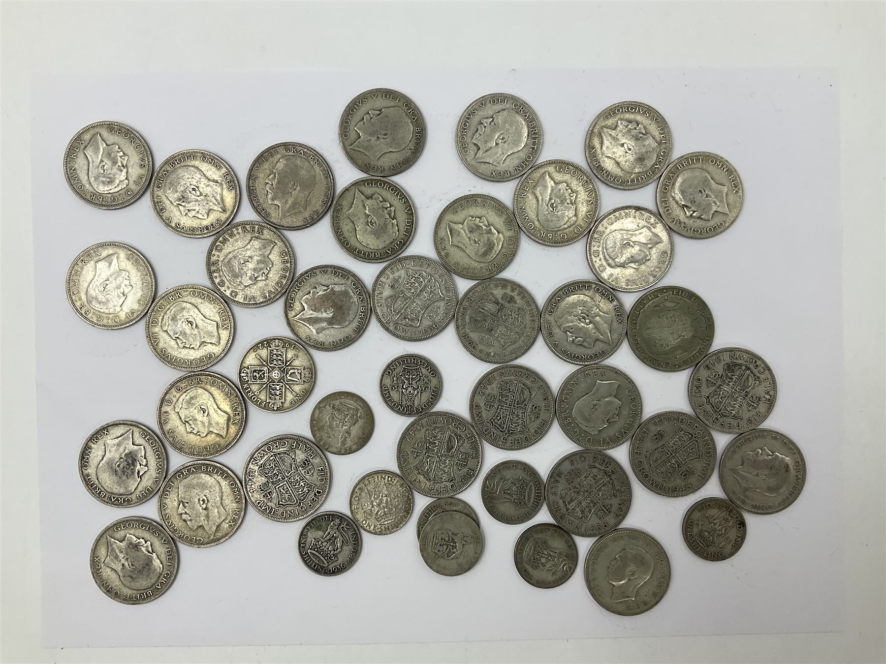 Approximately 500 grams of pre 1947 Great British silver coins - Image 2 of 2