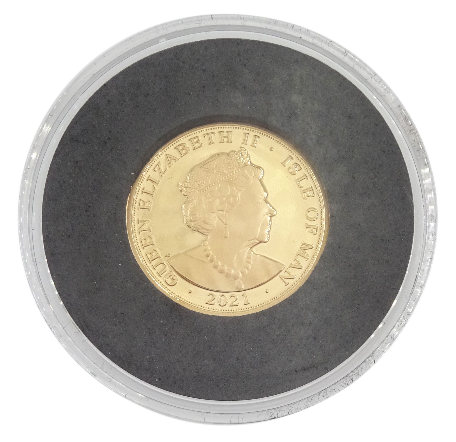 Queen Elizabeth II Isle of Man 2021 gold proof full sovereign coin - Image 3 of 5