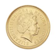Queen Elizabeth II 2012 gold half sovereign coin