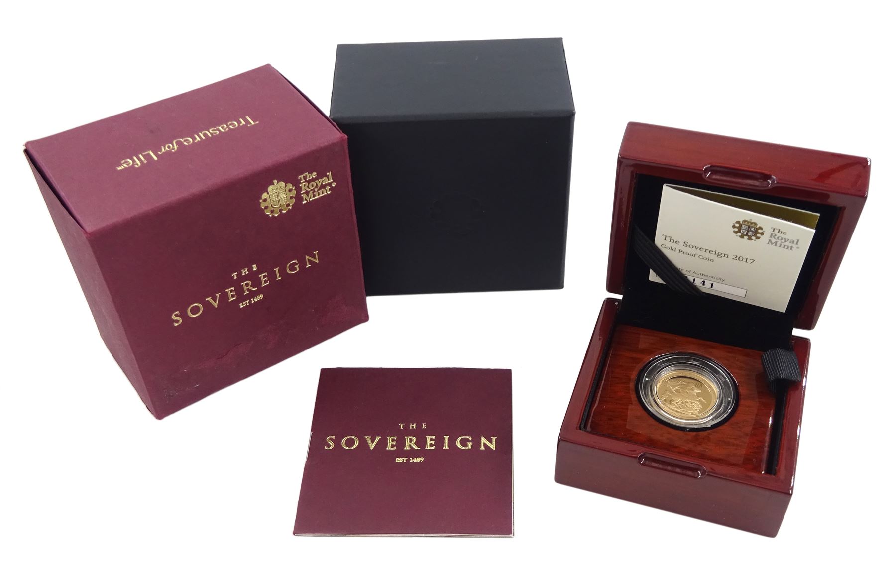 Queen Elizabeth II 2017 gold proof sovereign coin