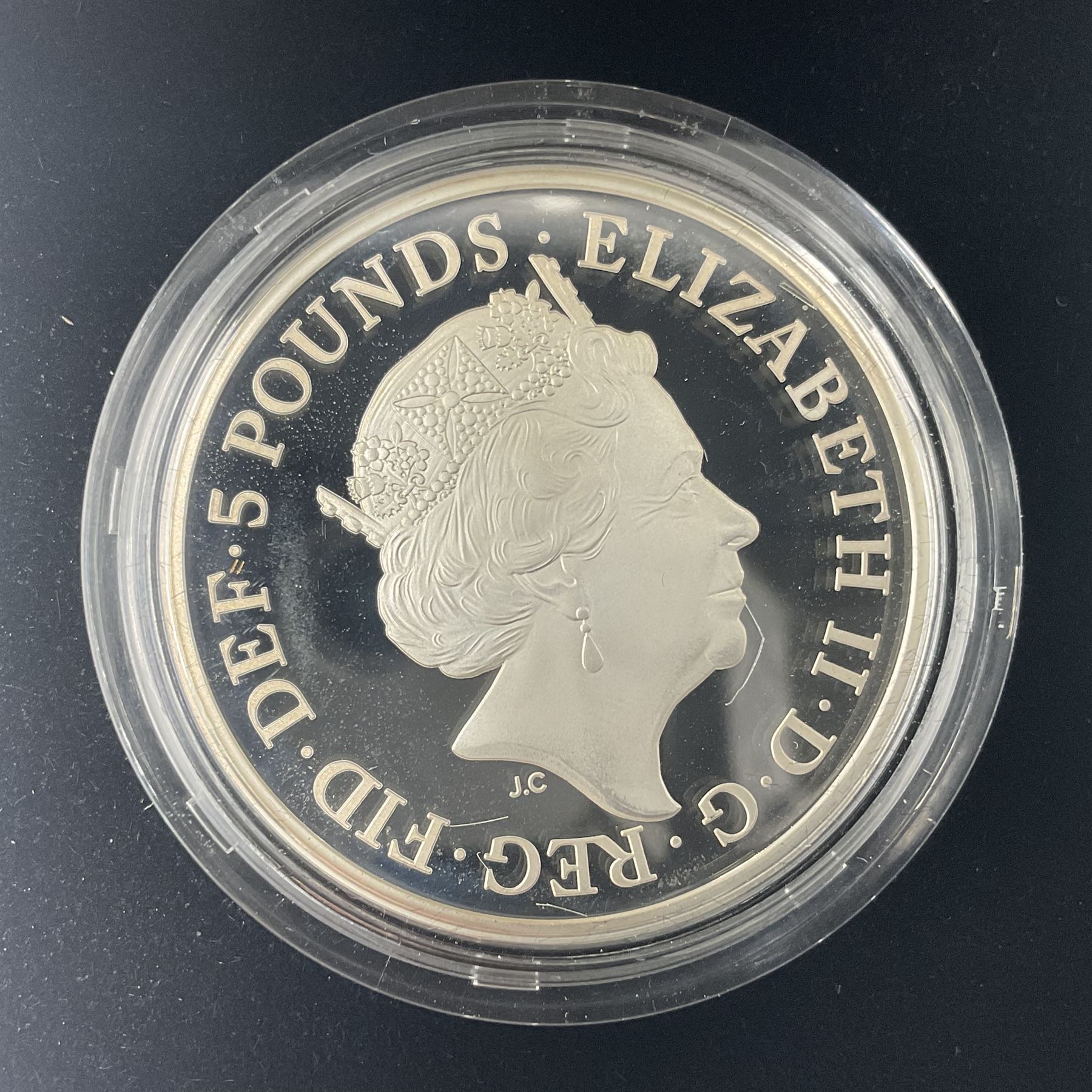Five The Royal Mint United Kingdom 2018 silver proof piedfort five pound coins - Image 14 of 16