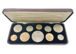 Queen Elizabeth II 1953 ten coin specimen set