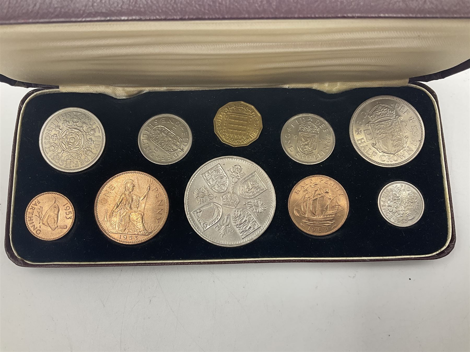 Queen Elizabeth II 1953 ten coin specimen set - Image 2 of 4