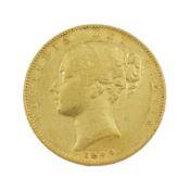 Queen Victoria 1844 gold full sovereign coin