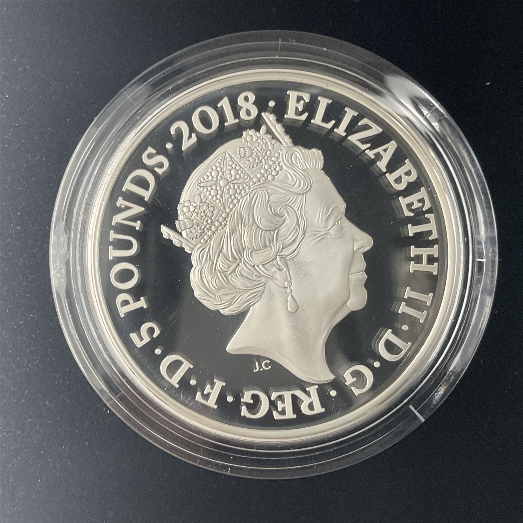 Five The Royal Mint United Kingdom 2018 silver proof piedfort five pound coins - Image 6 of 16