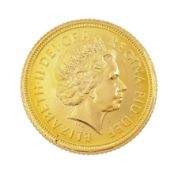 Queen Elizabeth II 2003 gold half sovereign coin