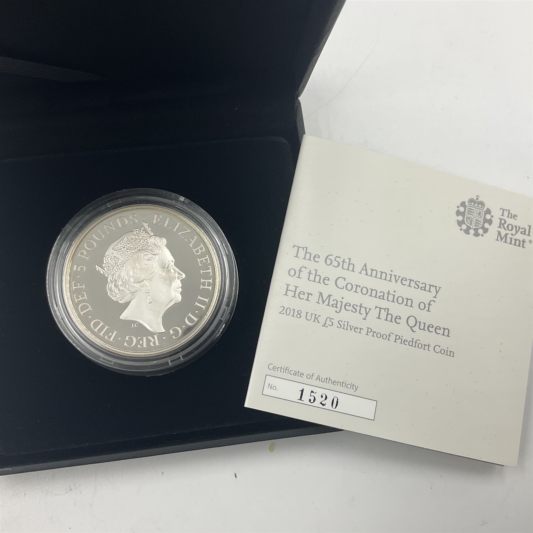 Five The Royal Mint United Kingdom 2018 silver proof piedfort five pound coins - Image 8 of 16